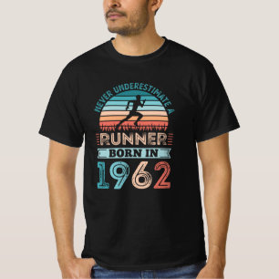 Camiseta nascer Runner em 1962, 60º Pai Corrente de Presen