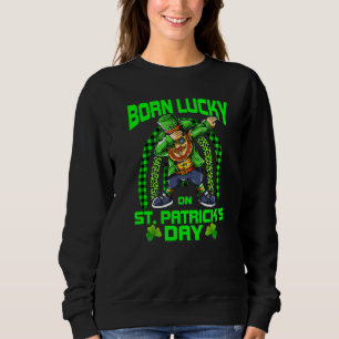 Camiseta Nascer Sortudo No Dia de São Patrício De Leprechau