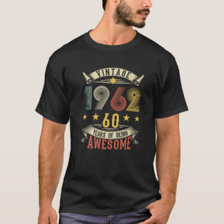 Camiseta Nascer Vintage 1962 60 Anos De Ser Um Retro Incrív