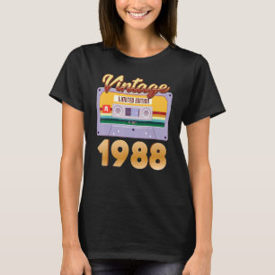 Camiseta Nascer Vintage 1988 Em Fita Cassete Clássica
