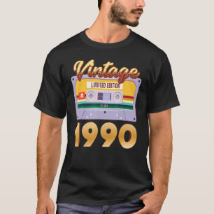 Camiseta Nascer Vintage 1990 Em Fita Cassete Clássica