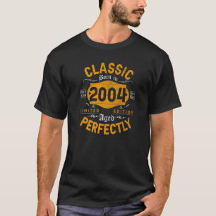 Camiseta Nascer Vintage 2004 EM 2004 19º Aniversário 19 Ano