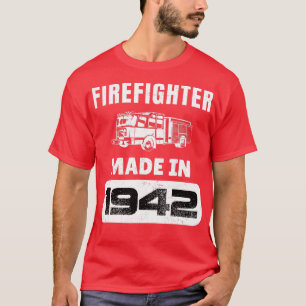 Camiseta Nascer Vintage Bombeiro Em 1942, Fath 81 Anos