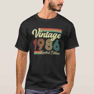 Camiseta nascer Vintage De 37 Anos 1986 Em 1986 37º