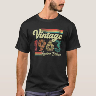 Camiseta nascer Vintage De 60 Anos 1963 Em 1963 60º