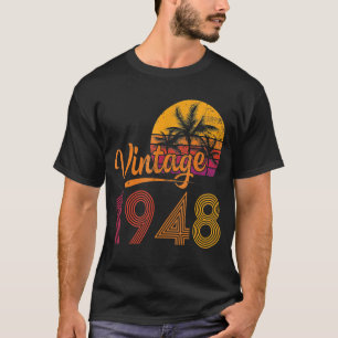 Camiseta nascer Vintage De 75 Anos Em 1948 75º Aniversário 