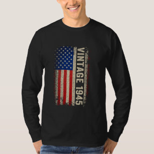 Camiseta nascer Vintage De 80 Anos Em 1945