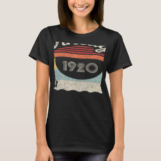 Camiseta Nascer Vintage Em 1920, 102º Aniversário, 102 Anos