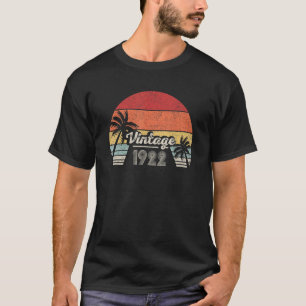 Camiseta Nascer Vintage Em 1922 100º Aniversário 100 Anos
