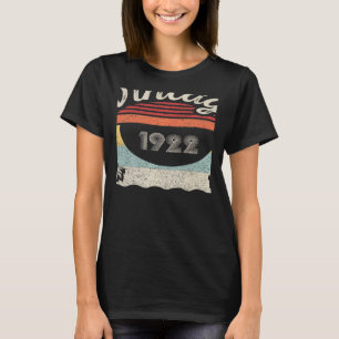 Camiseta Nascer Vintage Em 1922, 100º Aniversário, 100 Anos