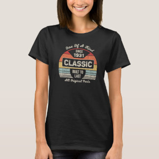 Camiseta Nascer Vintage Em 1931 91rua De 91 Anos
