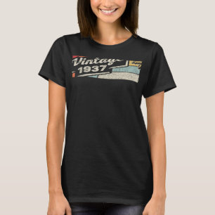 Camiseta Nascer Vintage Em 1937, 85º Aniversário, 85 Anos D
