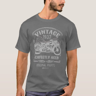Camiseta Nascer Vintage em 1937 Motocicleta, motociclistas 