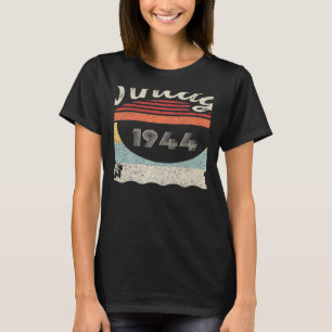 Camiseta Nascer Vintage Em 1944 78º Aniversário 78 Anos