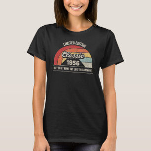Camiseta Nascer Vintage Em 1956 66º Aniversário 66 Anos Ol