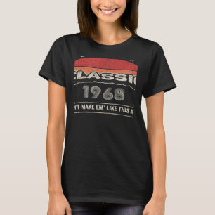 Camiseta Nascer Vintage Em 1968 54º Aniversário De 54 Anos