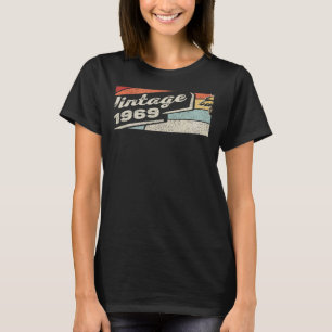 Camiseta Nascer Vintage Em 1969 53º Aniversário De 53 Anos