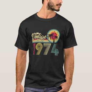 Camiseta Nascer Vintage Em 1974, 50º Aniversário Oferece 50