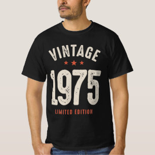 Camiseta Nascer Vintage em 1975 - 47th Birthday Retro Class