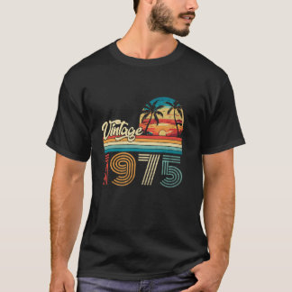 Camiseta Nascer Vintage Em 1975, 50º Aniversário Oferece 50