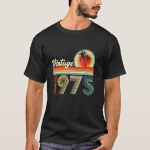 Camiseta Nascer Vintage Em 1975, 50 Anos, Presente 50º Nasc