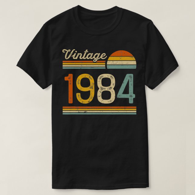 Camiseta Nascer Vintage em 1984 (Frente do Design)