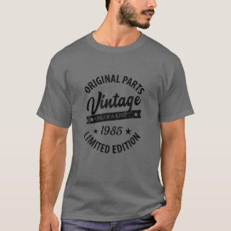 Camiseta Nascer Vintage Em 1985 Presente De Aniversário Clá