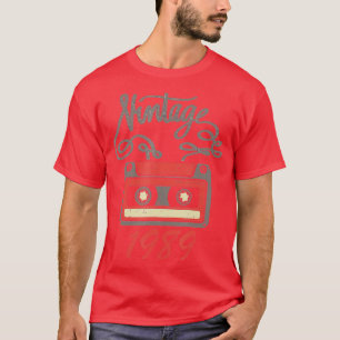 Camiseta Nascer Vintage Em 1989 Cassette Tape 31º Aniversár