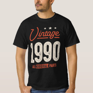 Camiseta Nascer Vintage em 1990 - 32º Aniversário Retro Cla