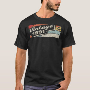 Camiseta Nascer Vintage Em 1991 31º Aniversário 31 Anos 2