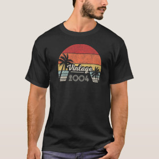 Camiseta Nascer Vintage Em 2004 18º Aniversário 18 Anos