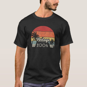 Camiseta Nascer Vintage Em 2004 18º Aniversário 18 Anos