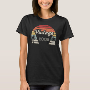 Camiseta Nascer Vintage Em 2008 14 Aniversário De 14 Anos