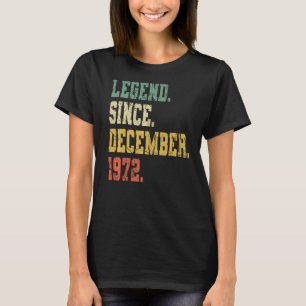 Camiseta Nascer Vintage Em Dezembro De 1972 Homens Mulheres