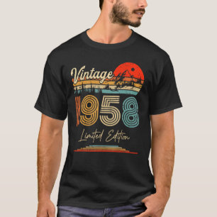 Camiseta Nascer Vintage Em Festa De Aniversário De 1958