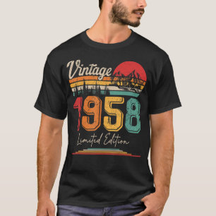 Camiseta Nascer Vintage Em Festa De Aniversário De 1958