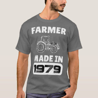 Camiseta Nascer Vintage Farmer Em 1979 44 Anos Pais D
