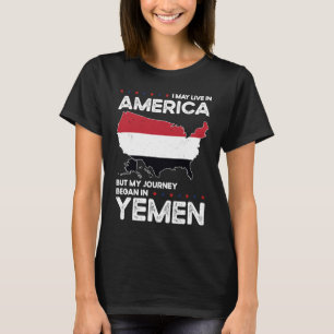 Camiseta Nascer Yemeni Iêmen Cidadania Americana