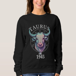 Camiseta Nascer Zodiac Taurus Bull em 1945