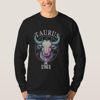 Camiseta Nascer Zodiac Taurus Bull em 1961