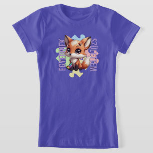 Camiseta Nasci para ser único – design de raposa Meu sist