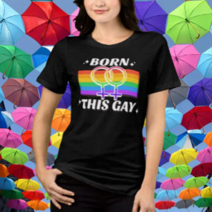 Camiseta Nascida Gay Arco-íris Vênus
