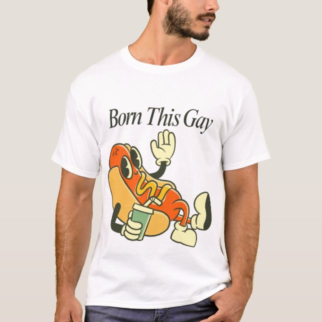 Camiseta Nascido assim gay (Frente)