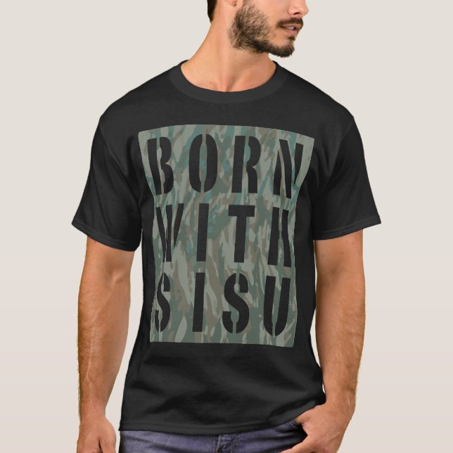 Camiseta Nascido com Sisu Camo 3 (Frente)