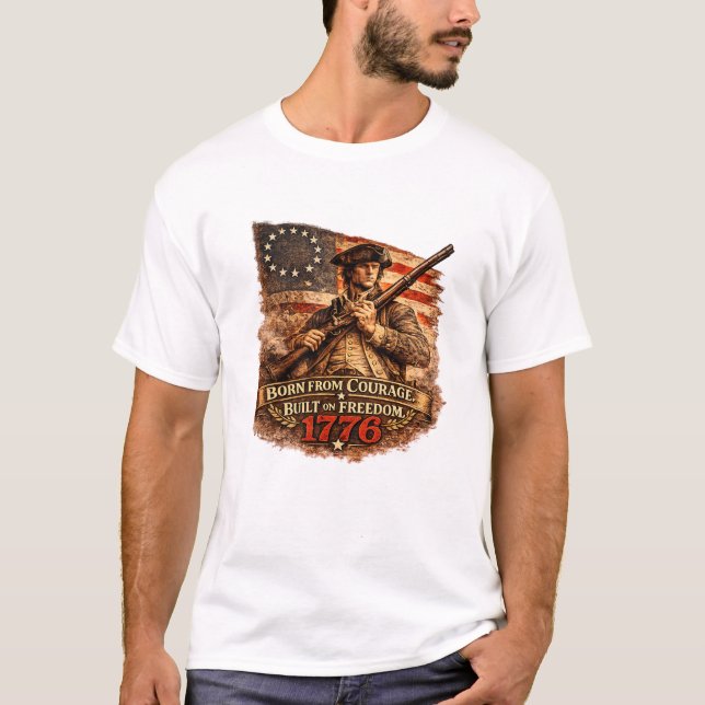 Camiseta nascido da coragem (Frente)