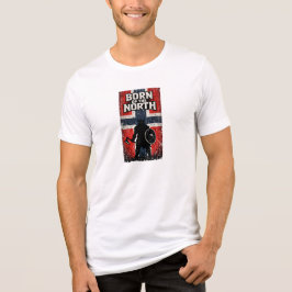 Camiseta Nascido do Norte – Guerreiro Viking Bandeira da No