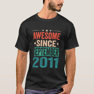 Camiseta Nascido em 12 de setembro de 2011 Incrível