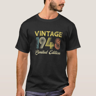 Camiseta Nascido em 1948 Aniversário Vintage Festa de Casam