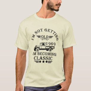 Camiseta Nascido em 1969 presente de aniversário vintage pr