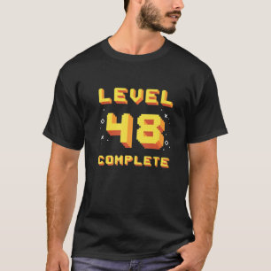 Camiseta Nascido Em 1973 Nível 48 Completado 48º Anivers